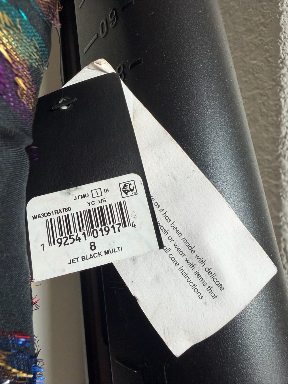 Guess Black Mini Skirt with Metallic Teal, Purple & Gold Spots size 8 New - Picture 2 of 4